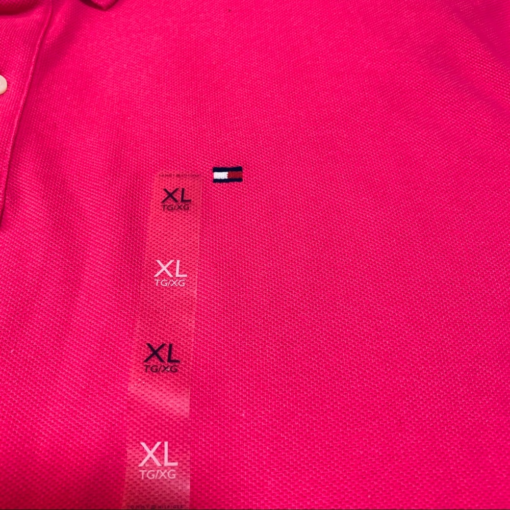 Tommy Hilfiger Men’s Pink Polo Shirt Size: XL New - Picture 4 of 6